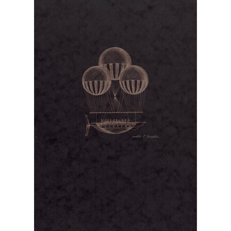 Flying Spirit bloc collé 50F 16x21cm 90g - Noir