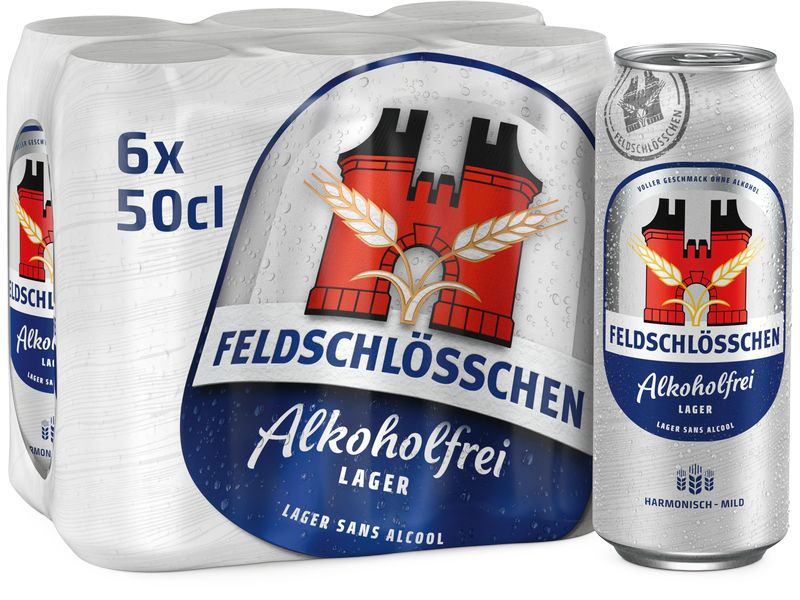 Feldschlösschen Lager Bier alkoholfrei 6 x 0.5 l Lagerbier ohne Alkohol