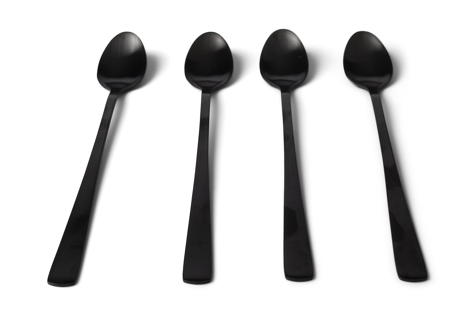 Black dessertgaffel 4pk Matt sort stål