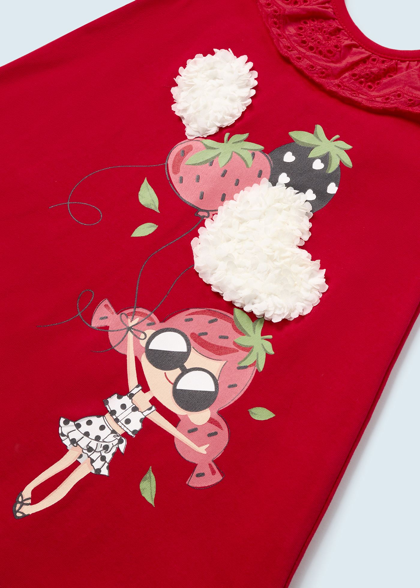 Vestido de bebê com babado de algodão