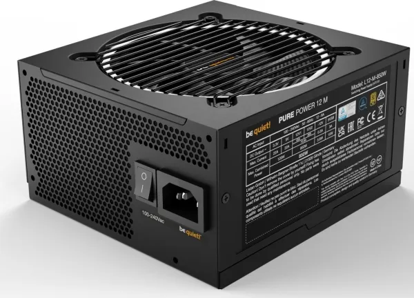 be quiet! Pure Power 12 M 850W - Strømforsyning (intern) - ATX12V 3.0/ EPS12V 2.92 - 80 PLUS Gold - AC 100-240 V - 850 Watt - aktiv PFC - Europa - sort