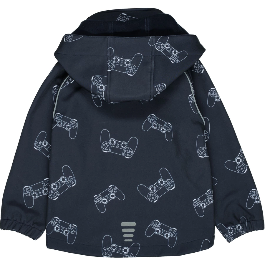 STACCATO Softshelljacke dark navy gemustert