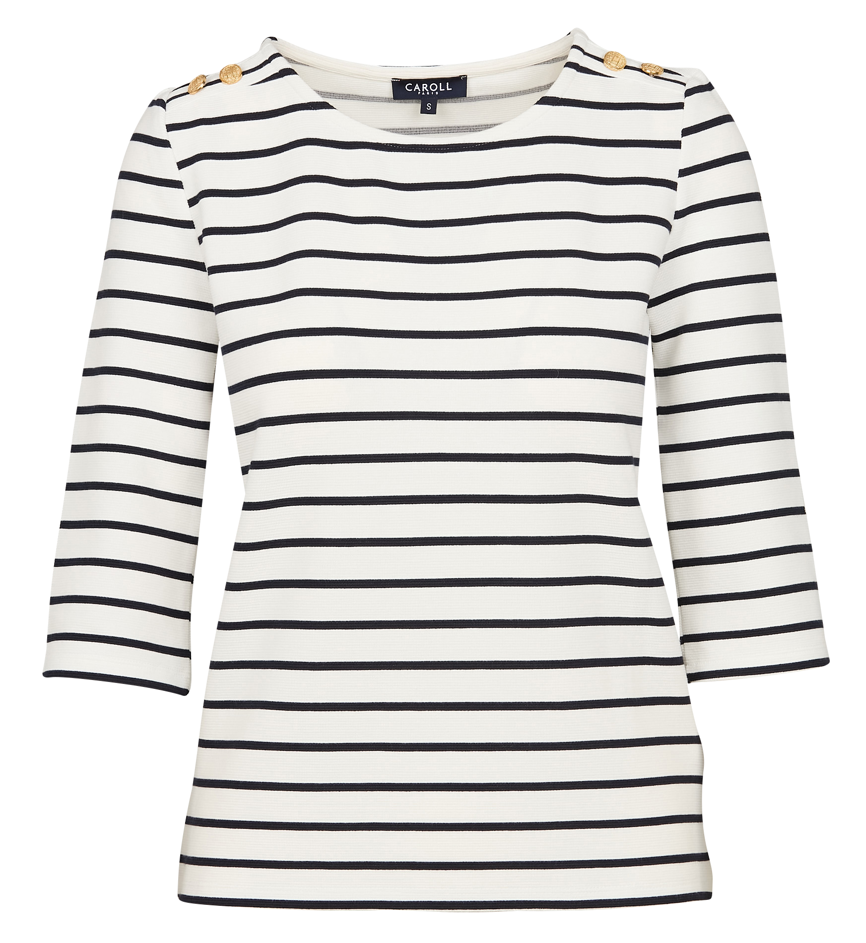 TOLYMPIADE - Tee-shirt col bateau droit à rayures | Bleu