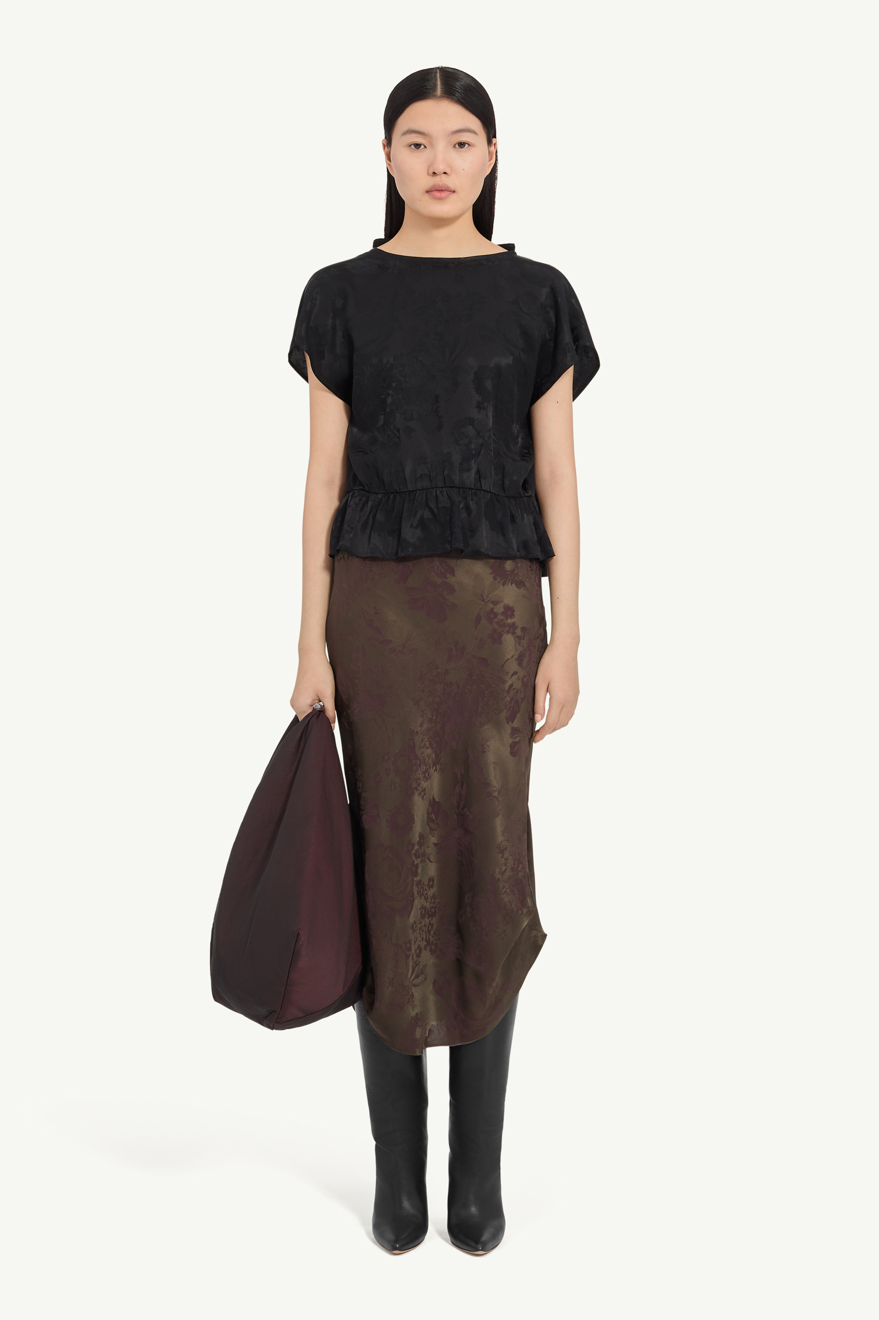 Chemisier floral en mélange de viscose pour femme | MM6