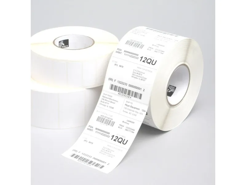 Zebra Z-Perform 1000T - Mat - permanent akryllisk klæbemiddel - hvid - 38.1 x 76.2 mm 21804 stk. (6 rulle(r) x 3634) papir - for PAX 110; TLP 2746; Xi Series 110, 140, 170, 90, 96; Z Series Z4Mplus, Z6Mplus