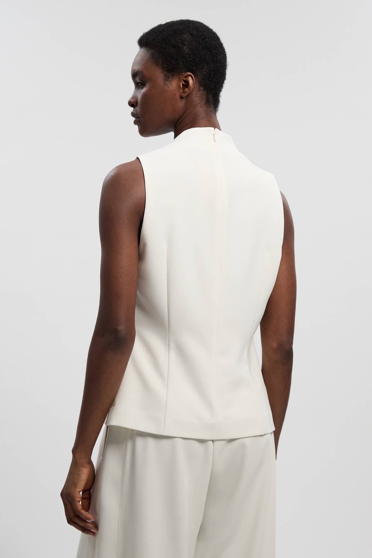 KarenMillen Haut Drapé À Détails De Finition Tailleur Poli