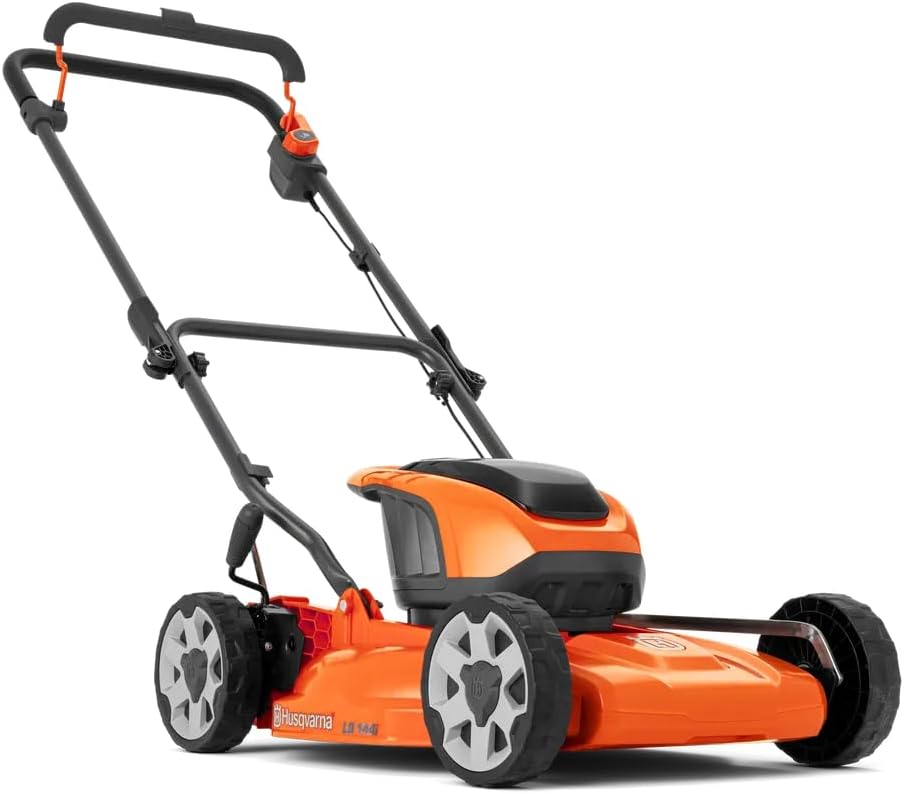 Husqvarna LB 144i Akku-Rasenmäher – 44 cm Schnittbreite, 36V, BioClip® Mulchfunktion, PowerBoost, Save™-Modus, zentrale Höhenverstellung, für kleine bis mittelgroße Gärten, ohne Akku und Ladegerät