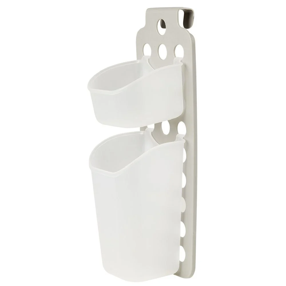 Étagère de douche ajustable à suspendre blanc transparent