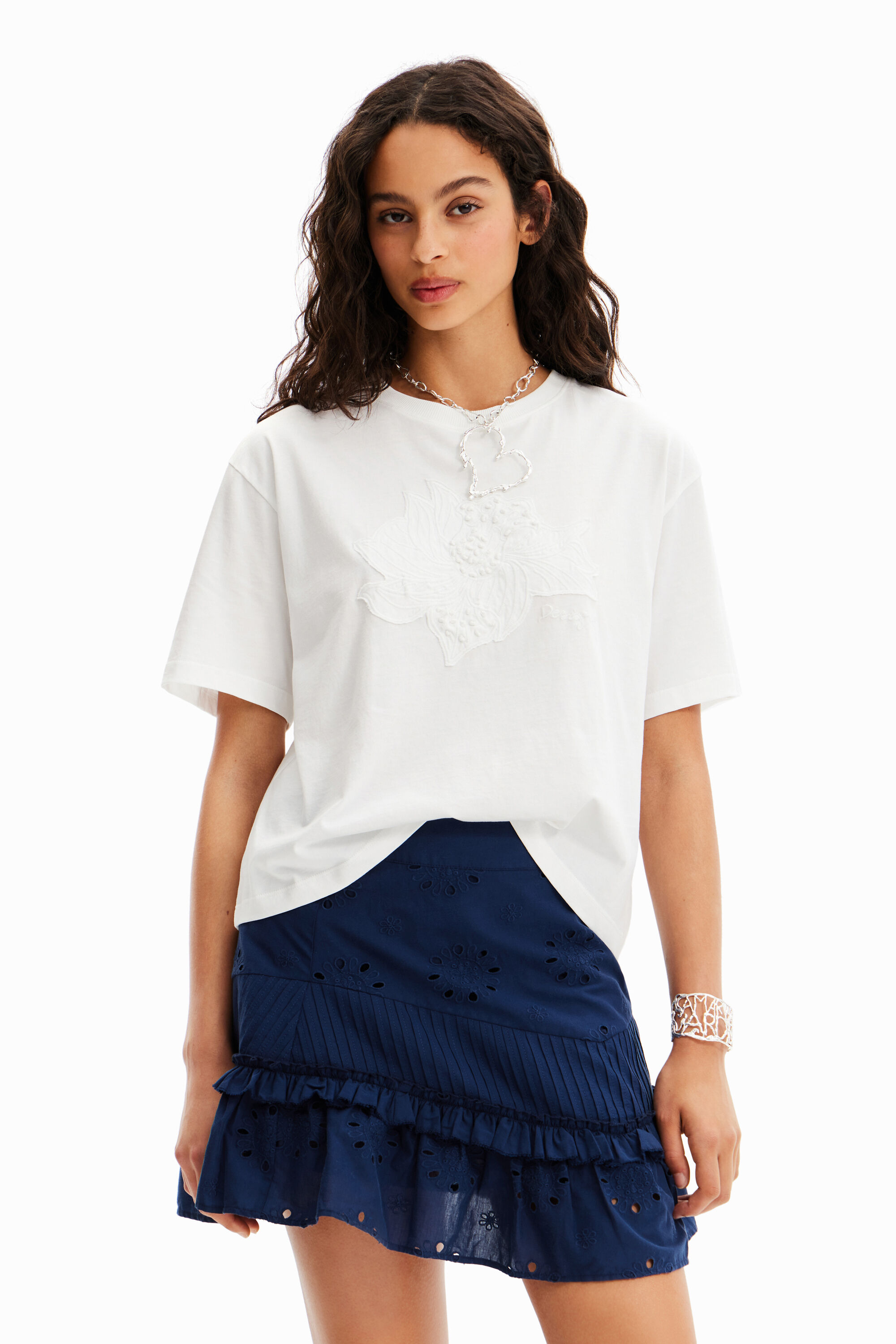 T-shirt patch fleur