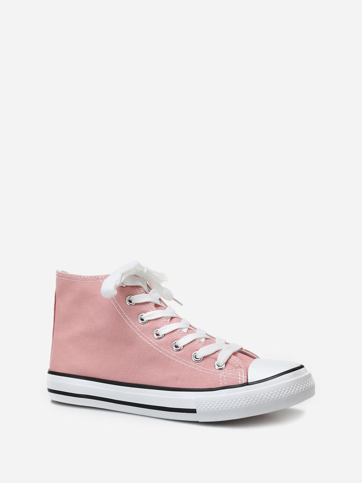 Tennis en toile à lacets- Rose foncé