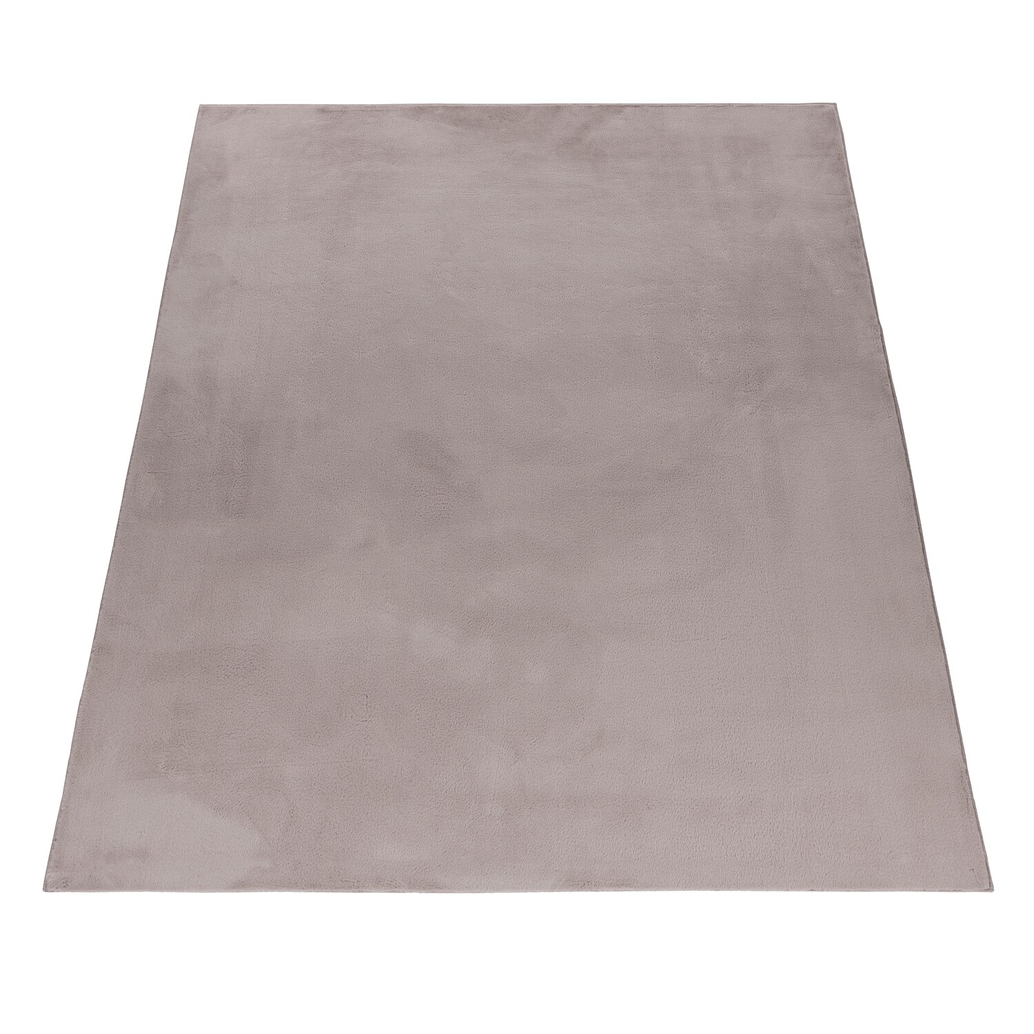 Weicher Hochflor Teppich Wohnzimmer Einfarbig, Felloptik, Flauschig, Rutschfest,