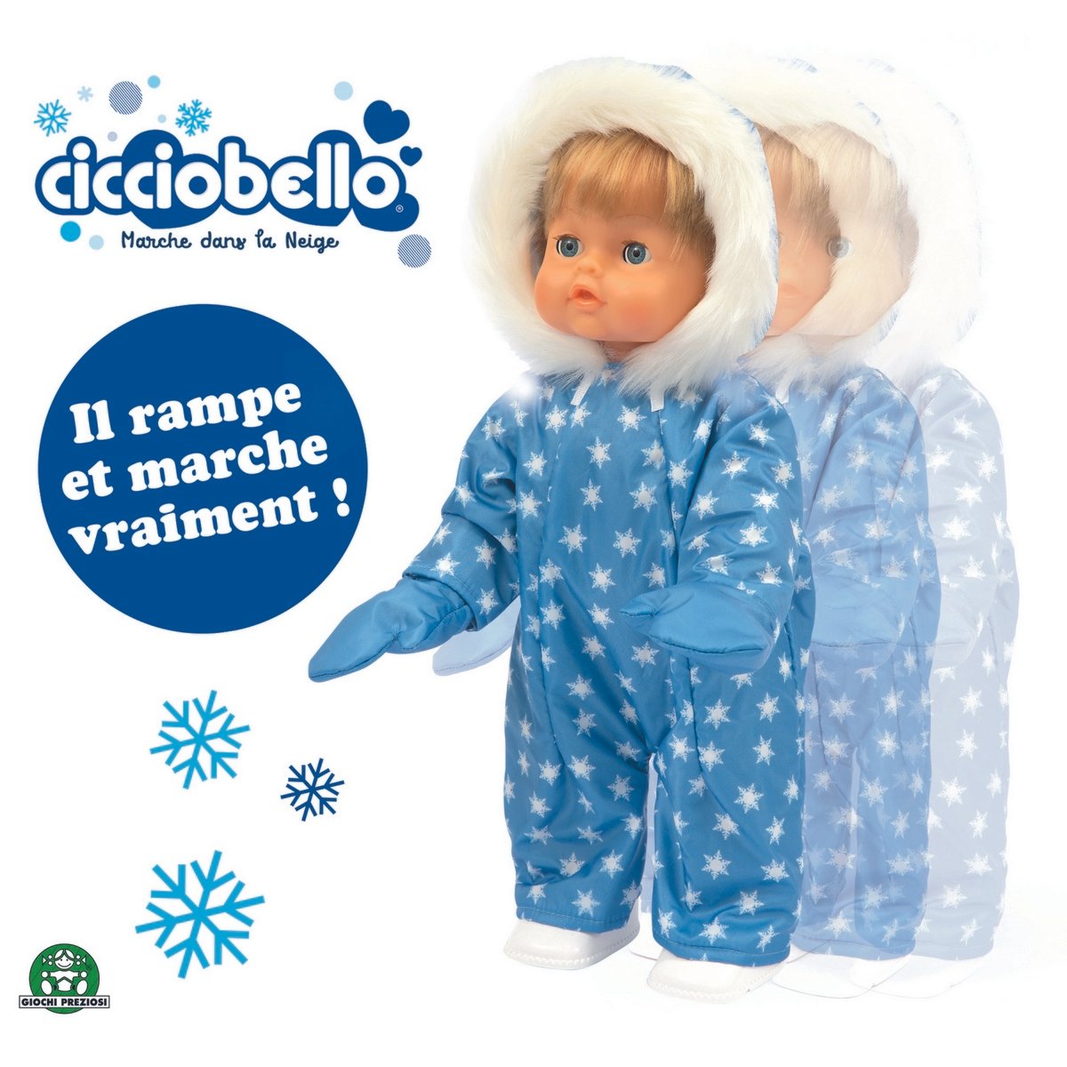 Cicciobello Marche dans la neige