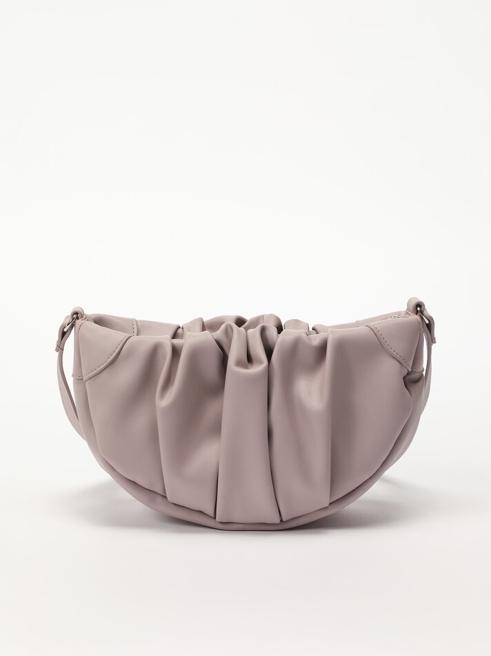 Bolsa transversal franzida - Malva