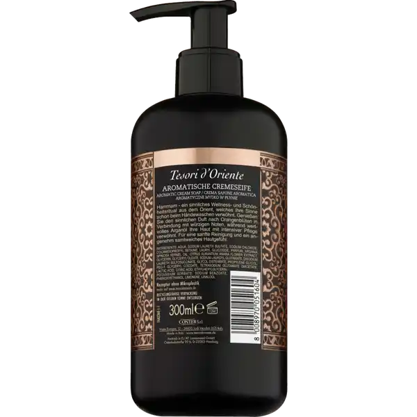 Aromatische cremige Handseife Hammam Arganöl & Orangenblüte