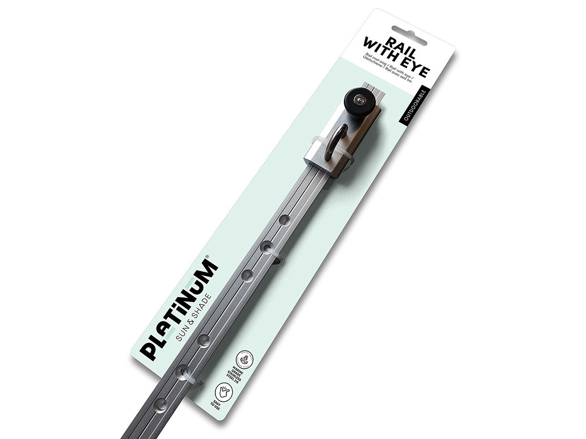 Platinum rail met oog