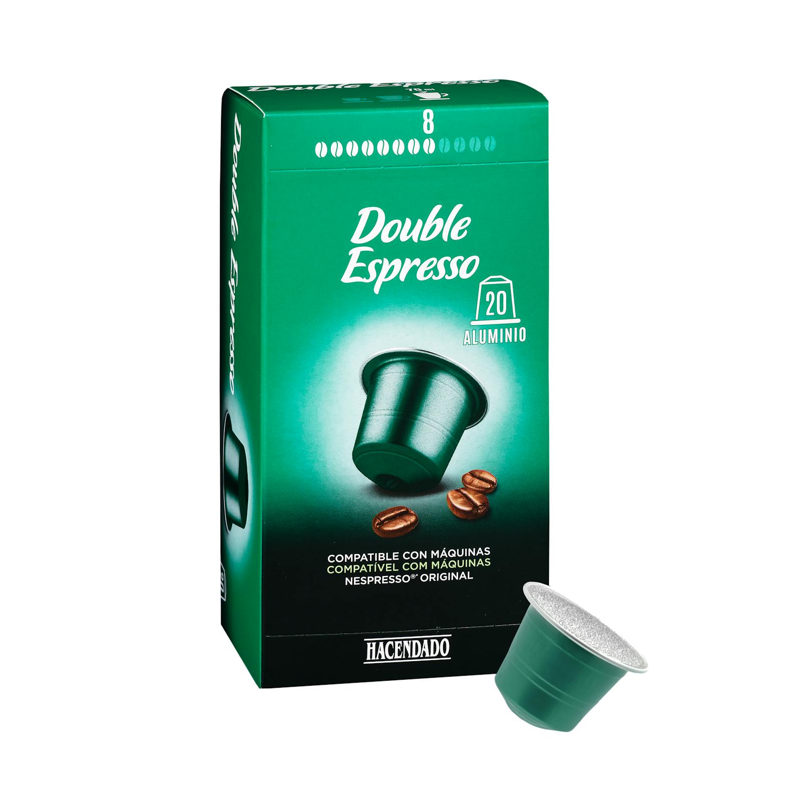 Café capsule double expresso Hacendado