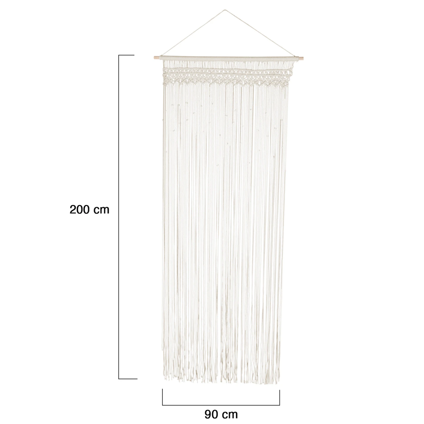 Rideau 90x200 cm bohème macramé