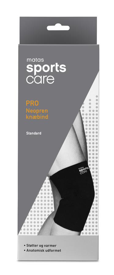 Matas Sports Care PRO Neopren Knæbind Standard Sort XXL