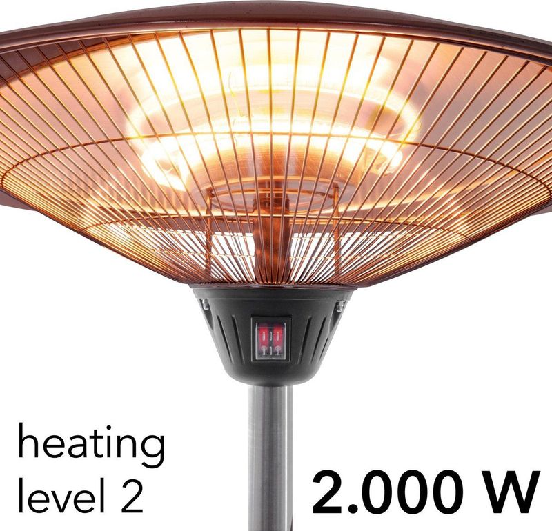 IRS 2020 - Design Staande Warmtestraler - Aluminium/RVS - Spatwaterbeschermd