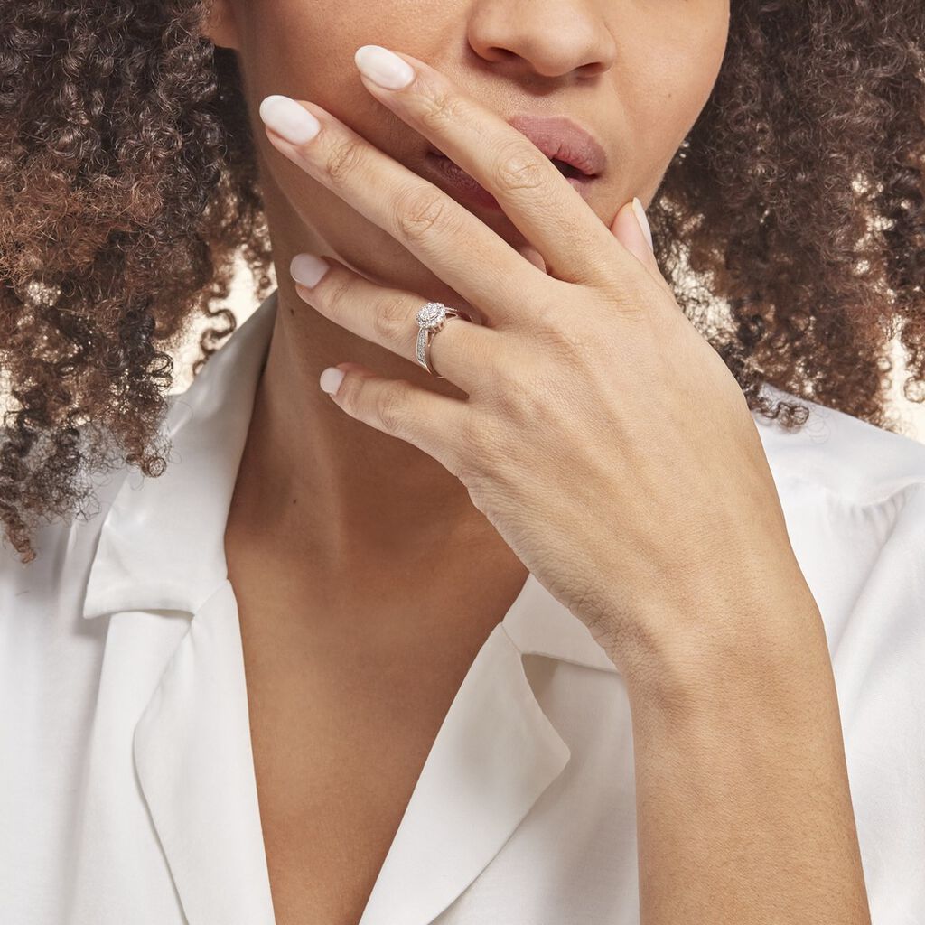 Bague Chou Or Blanc Diamant