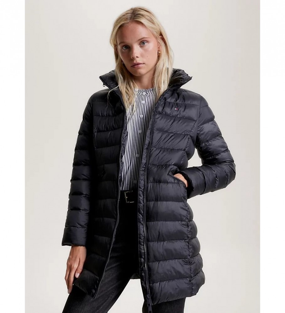 Casaco acolchoado Tommy Hilfiger Global Stripe, preto