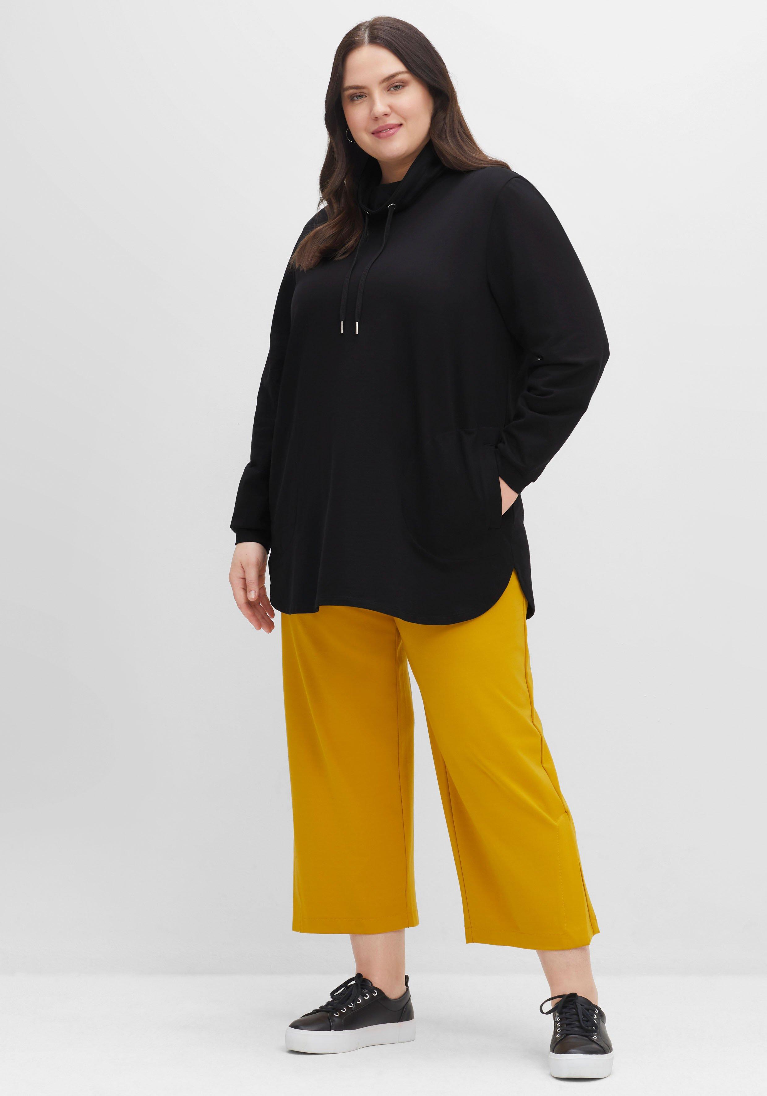 Sweatshirt mit hohem Kragen und Tunnelzug
