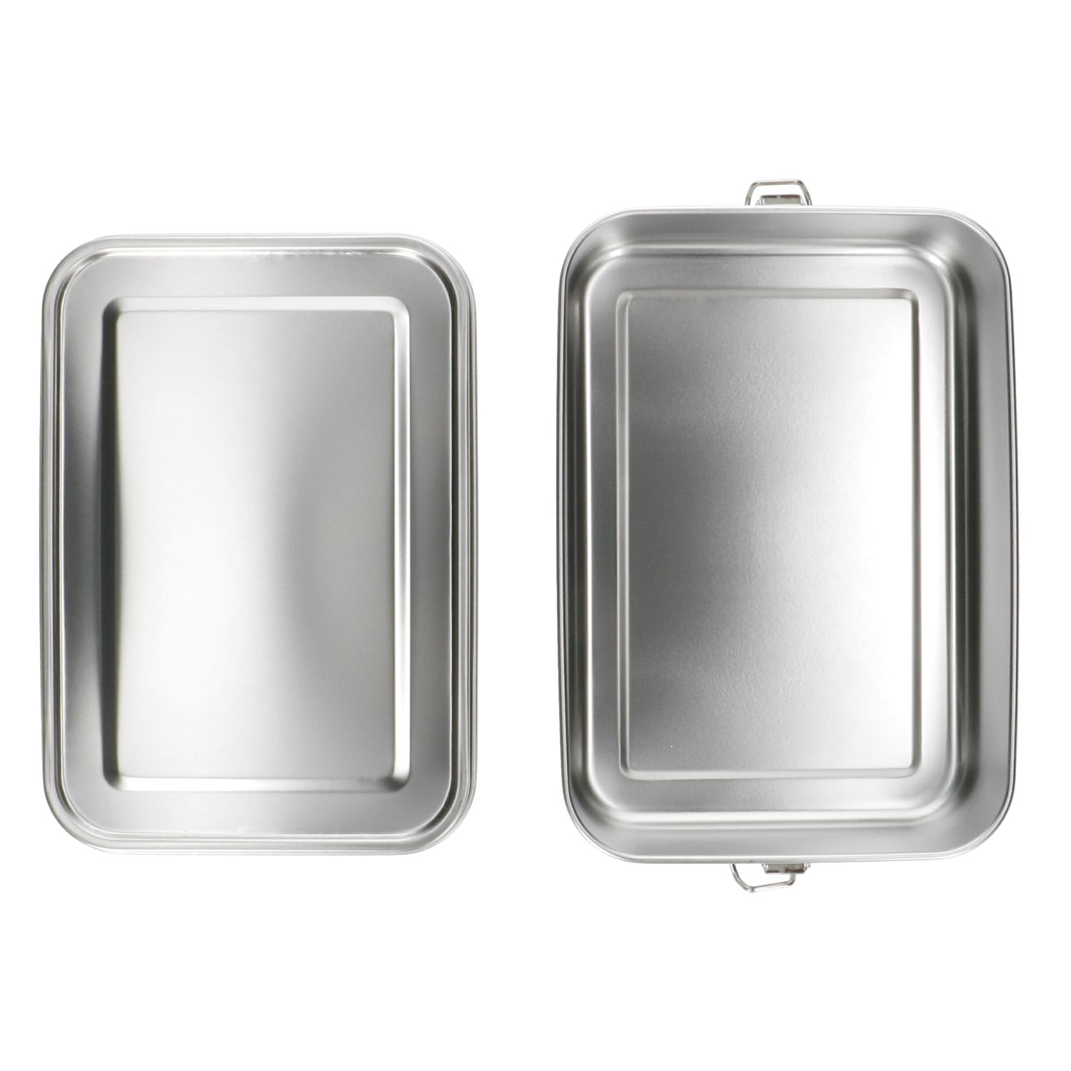 Lunchbox met siliconen ring, RVS, 2400 ml