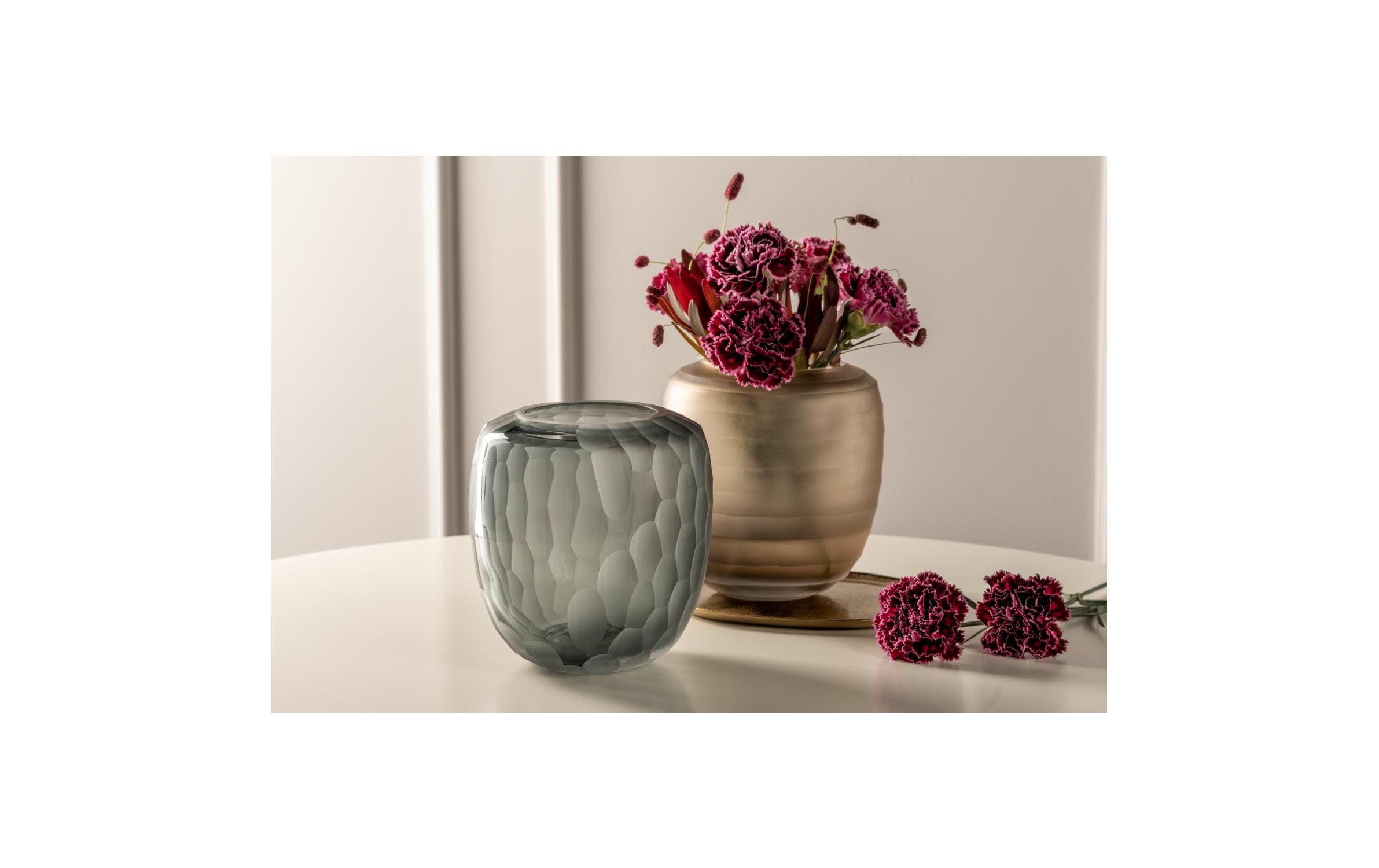 Vase Bellagio 19 cm, AnthrazitHandgemachte Blumenvase