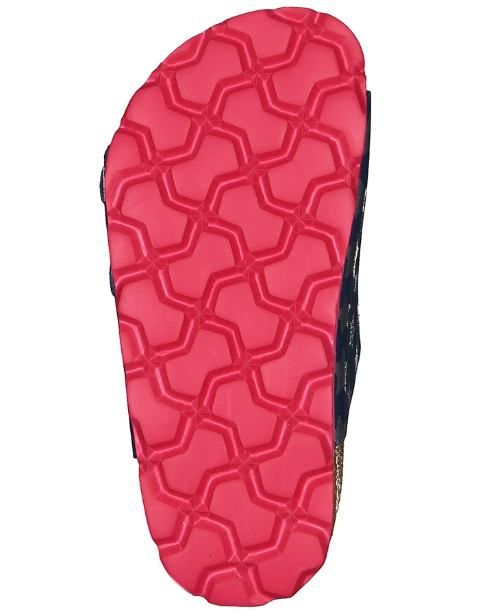 Fußbett-Pantoletten STERNE in dunkelblau/pink