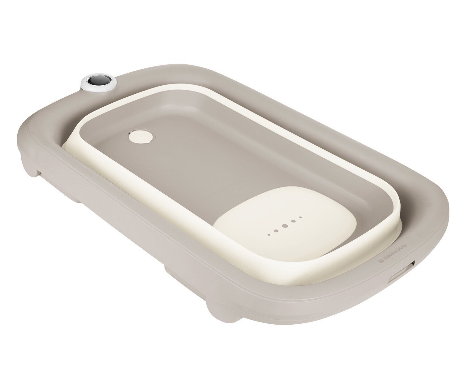 Kikkaboo Babybadewanne Rio faltbar rutschfest Wasserablauf Thermometer ab Geburt grau