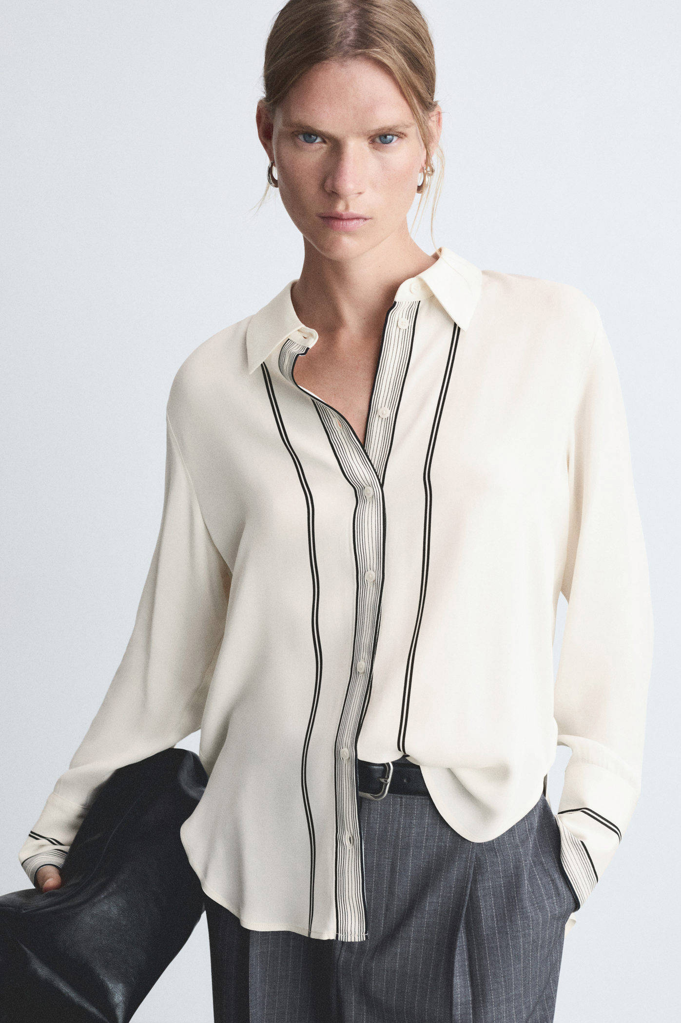 Mango blouse ecru