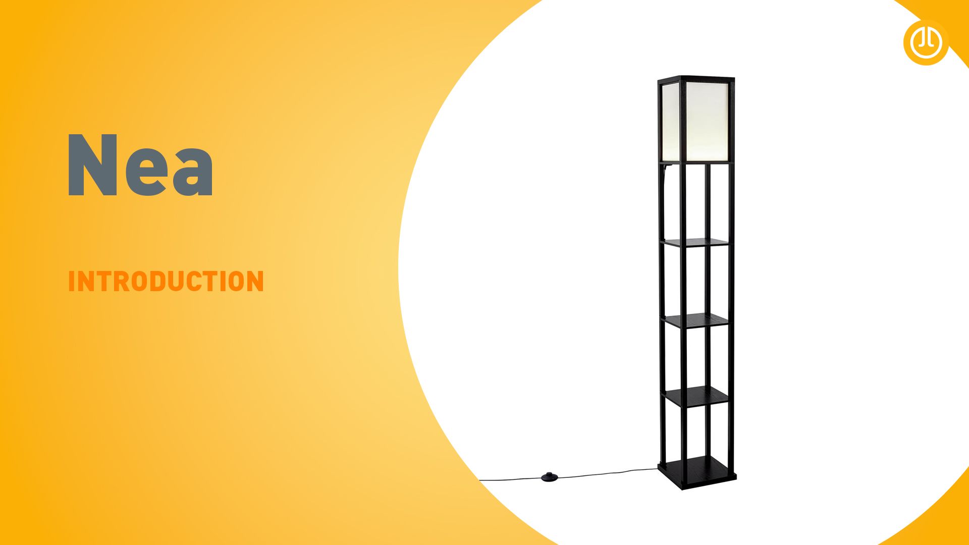 Design vloerlamp zwart met wit incl. LED - Nea