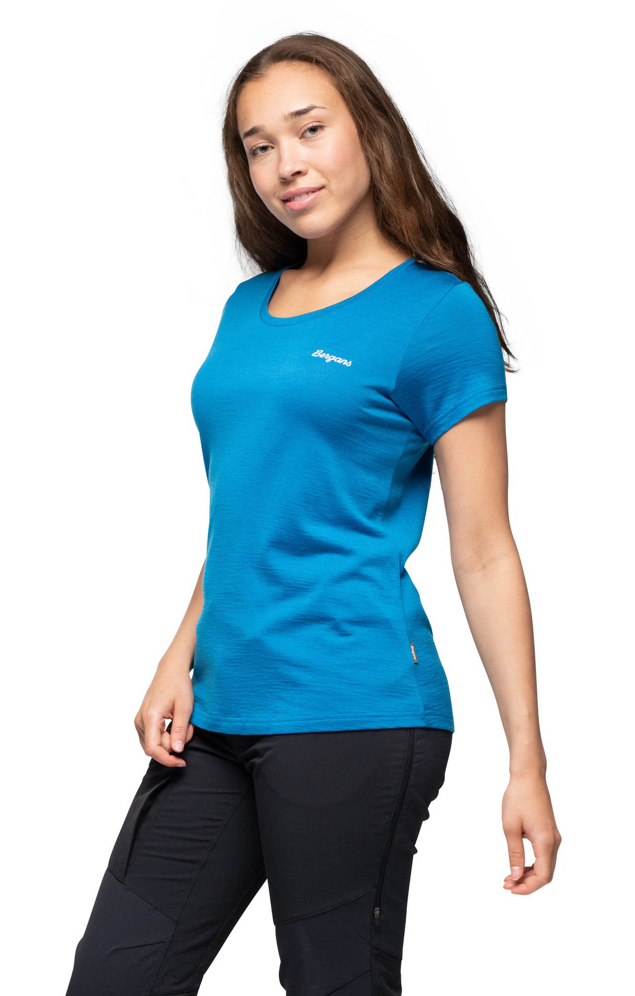 Rabot Emblem Wool Tee Dame Dark Aqua Lagoon