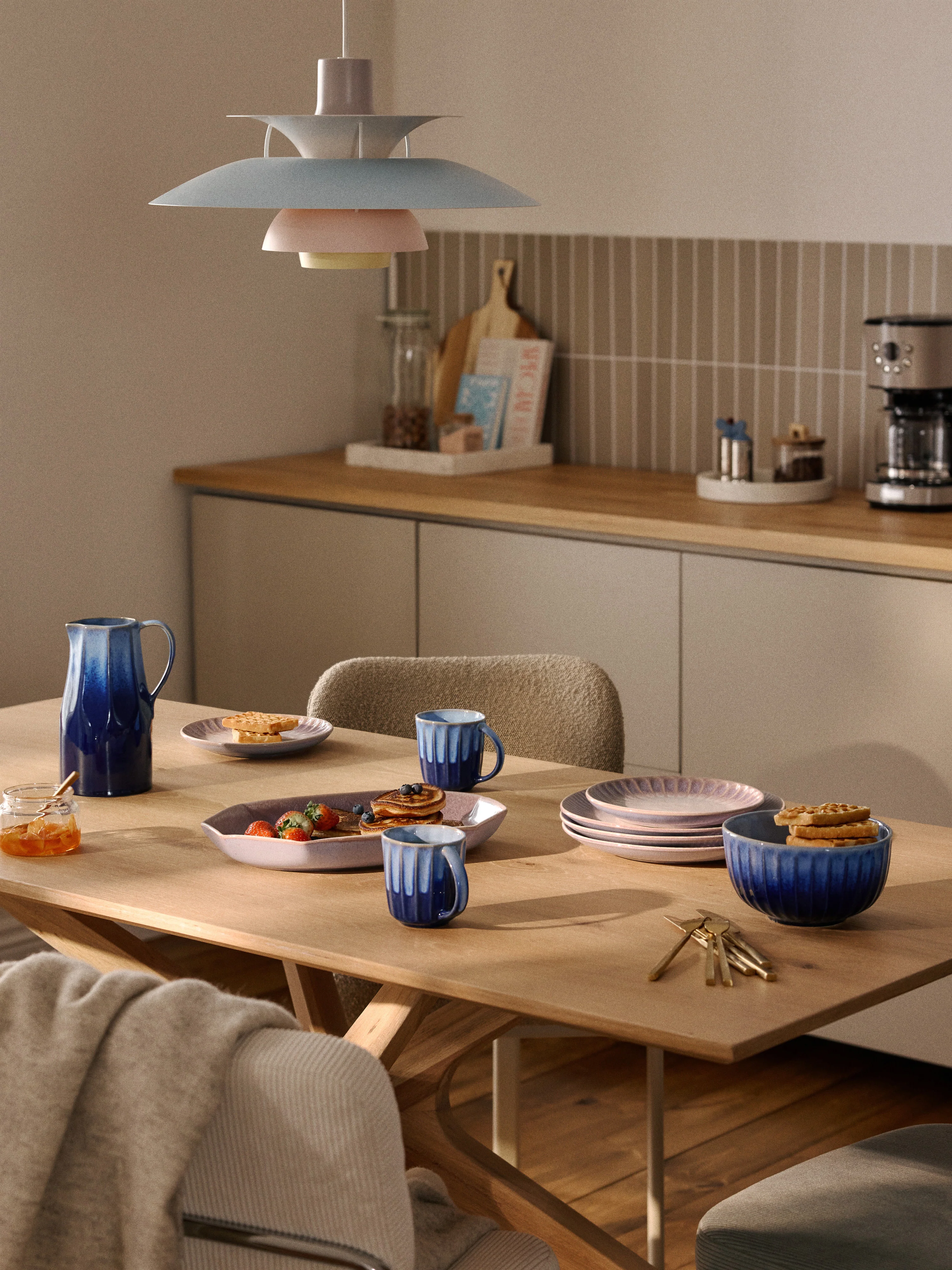 Handgemaakte schalen Vinci met reactief glazuur, 4 stuks