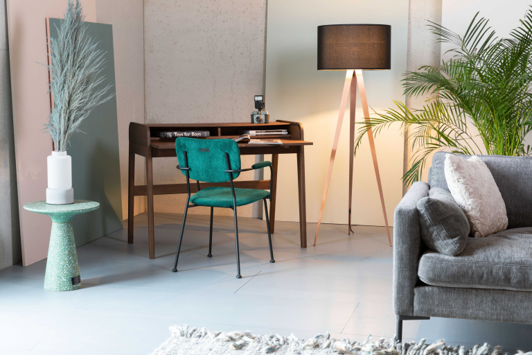 Zuiver Tripod Wood vloerlamp driepoot zwart