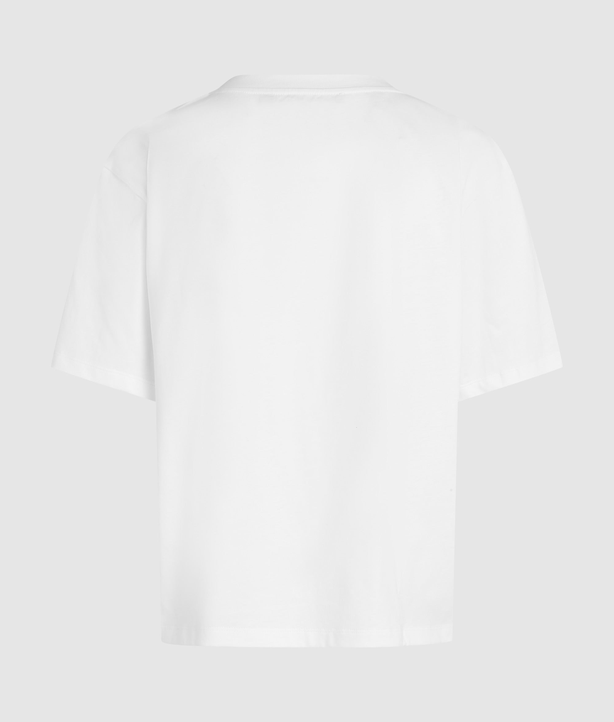 Signature T-shirt met V-hals en zoom