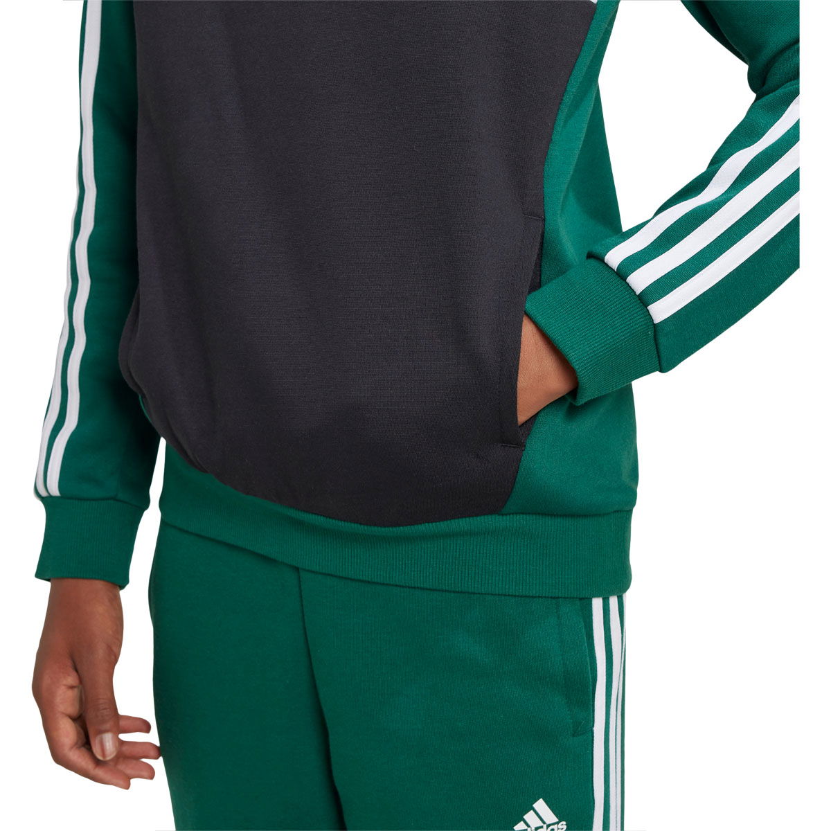 adidas Tiberio 3-Stripes Colorblock Fleece Hættetrøje Børn