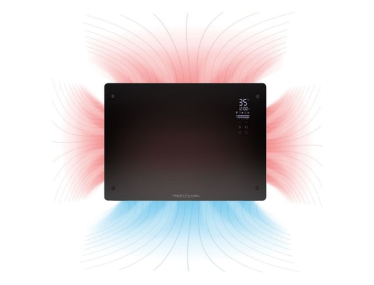 PROFICARE - Radiateur soufflant Convecteur en verre 1500w noir pc-gkh3118-noir