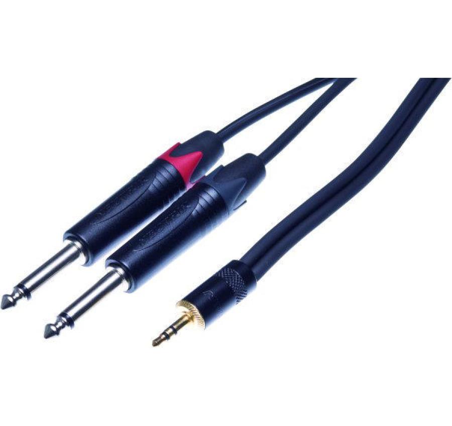 Audio-Kabel 3.5 mm Klinke - 6.3 mm Klinke 10 mY-Kabel