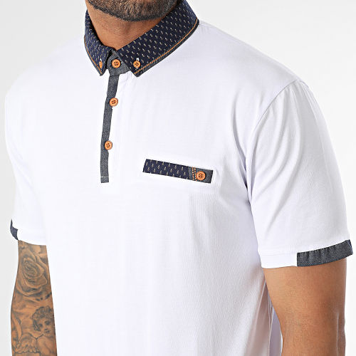Polo Manches Courtes Blanc