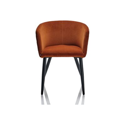 Burocean Ema - Chaise - accoudoirs - velvet polypropylene - terre cuite