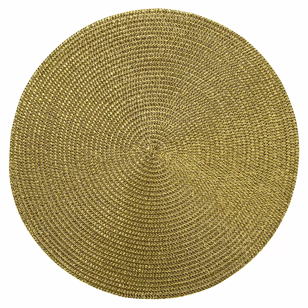 Tischset Rund Bast Metallic Gold