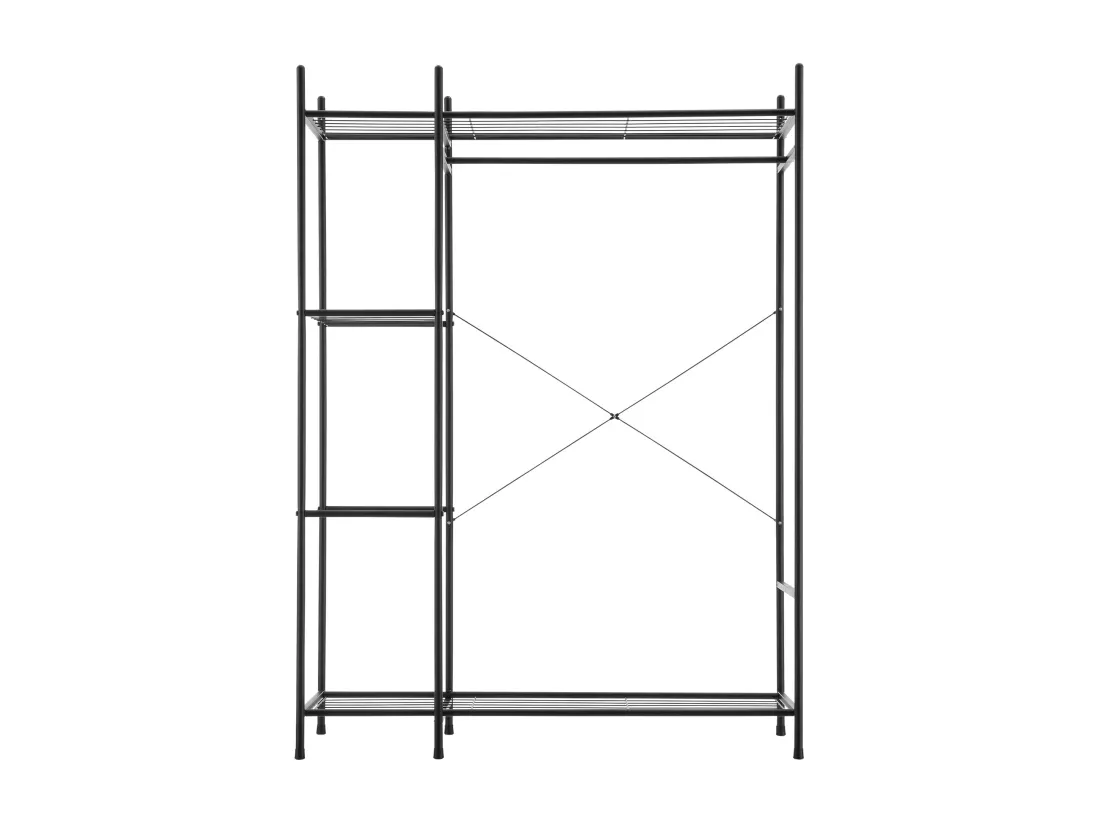 Portant en acier meuble noire 110 x 40 x 150 cm 03_0008155