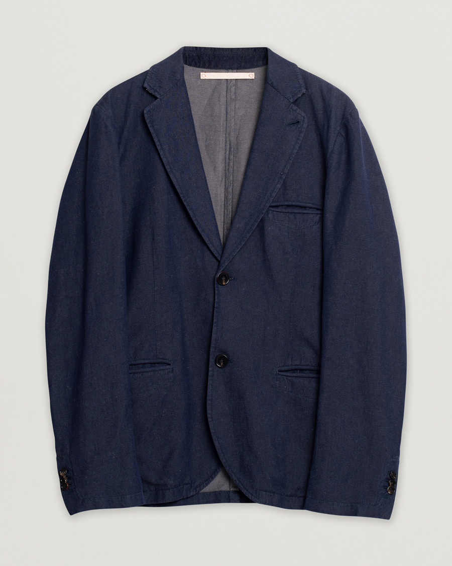 Incotex Montedoro Unconstructed Denim Blazer Blue 52