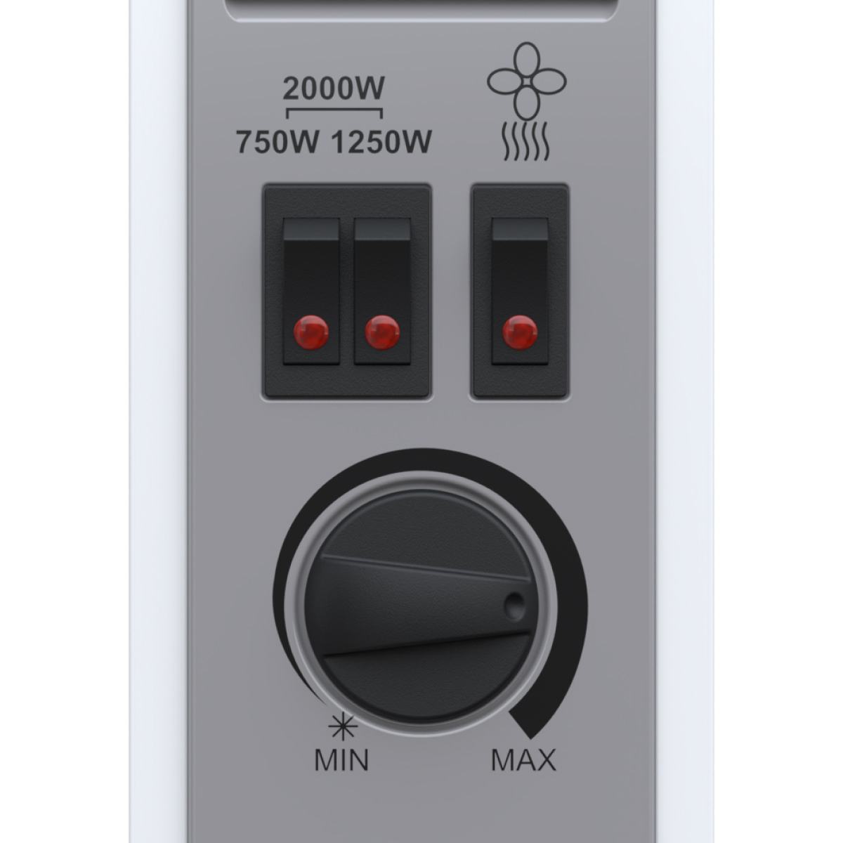 Auronic 2000 watt convectorkachel - White
