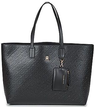 Tommy Hilfiger - TH ICON TOTE MONO - Draagtas - Zwart - 1 Hoofdvak