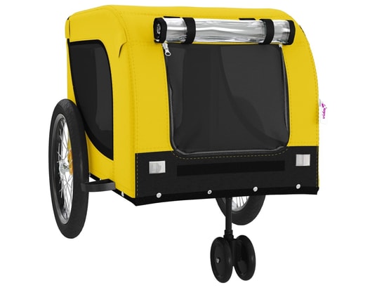 VIDAXL - Remorque de vélo pour animaux de compagnie jaune et noir