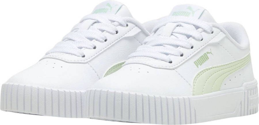 Puma Carina 2.0 sneakers wit lichtgroen Imitatieleer Effen 28