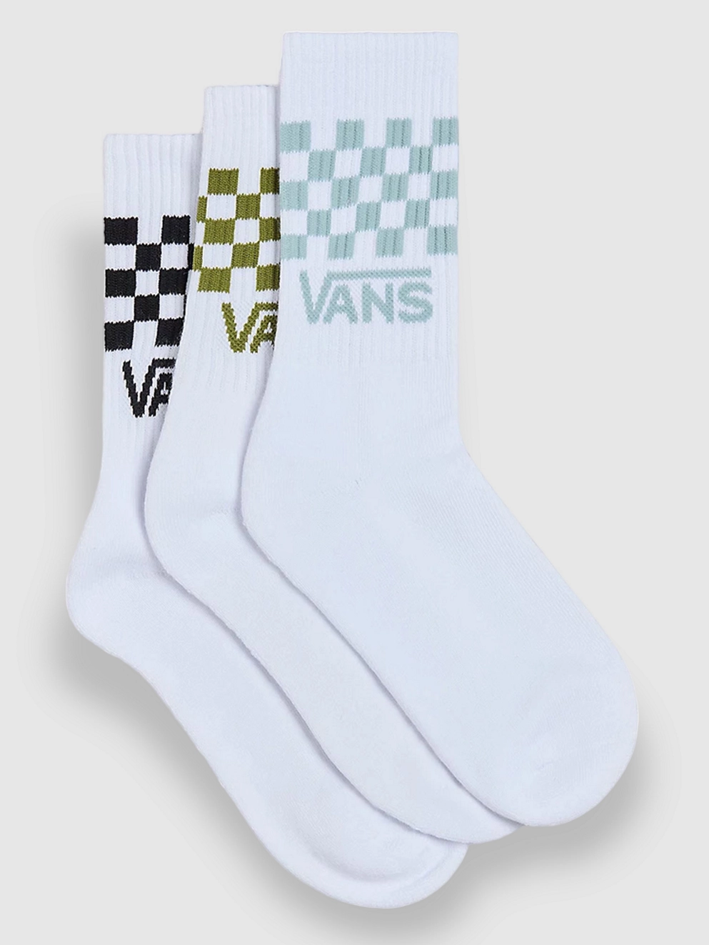 Vans Classic Check Crew 6.5-10 Socks gray mist