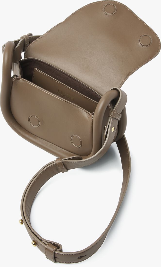 taupe nubikk schoudertas bobby mini bag ii